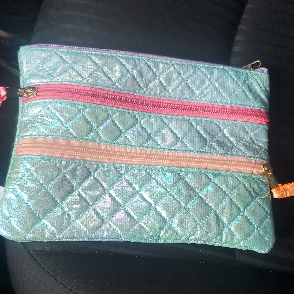 m+Holographic Mermaid Cosmetic Travel Bag Zipper Pouch Makeup